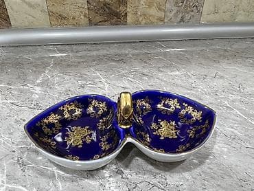 serviz: Çay dəsti, rəng - Göy, Farfor — 3