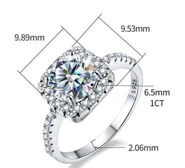 brilyant qaşlı üzük metni: Üzük, Gümüş, 925 Əyar, Brilyant — 2