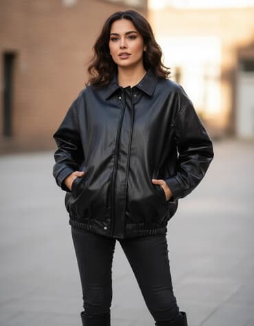 dəri qadın gödəkçələri: Dəri kurtka, 2XL — 1