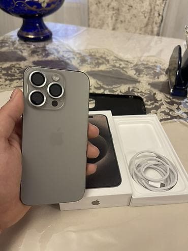 iphone 13 pro max qiyməti: IPhone 15 Pro, 256 GB, Natural Titanium, Face ID — 8