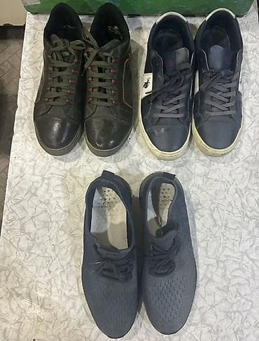 Səndəl və şəp-şüplər: Kişi ayaqqabıları dəsti – 3 cüt - Model 1: Klassik tünd rəngli — 1