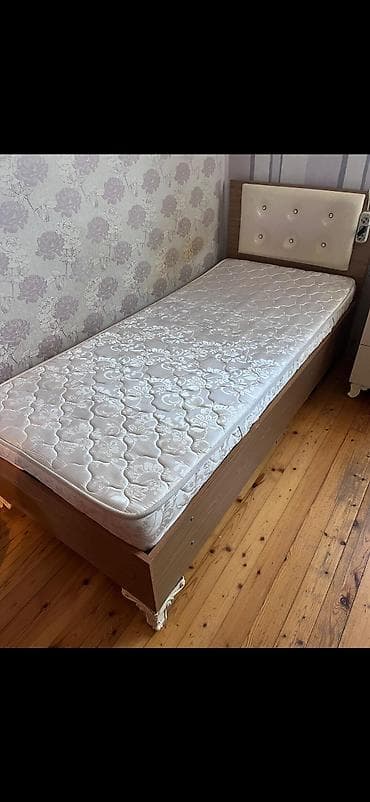 Çarpayılar: İşlənmiş, Təknəfərlik çarpayı, Bazalı, Matras ilə — 1