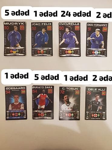 Futbol kolleksiya kartları seti Məhsul: Müxtəlif seriyalardan — 4