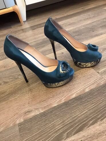 замшевые туфли на платформе: Brend: Paoletti Model: Heel 11198 Ölçü: 38 Rəng: 08-31 (mavi ton) Tip — 11
