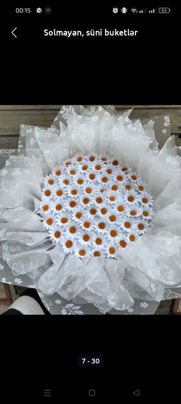 kombiler: Solmayan, süni buketlər - Material: yüksək keyfiyyətli süni çiçəklər — 1