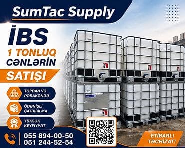 1 tonluq plastik cənlər. Tam işlək vəziyyətdədir. Qiymət razılaşma