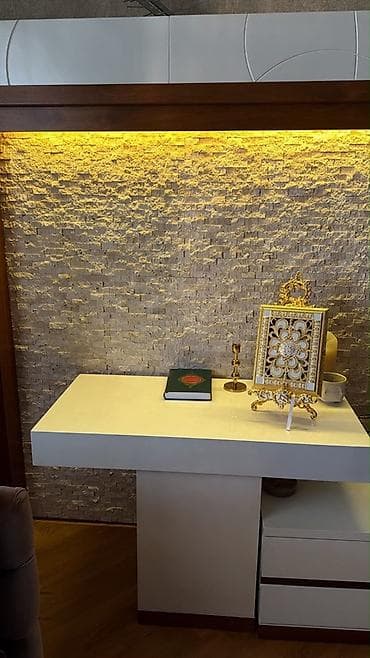 kitab refi: TECILI SATILIR!!! – TV stendi və dekor paneli - Dizayn: Ağ rəngli — 2