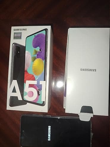 data modem sim card: Samsung Galaxy A51, 128 GB, rəng - Qara, Sənədlərlə — 2