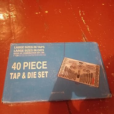 plastik stekan: 40 hissəli qəlib və rezba çəkən dəst (Tap & Die Set) - Metal — 1