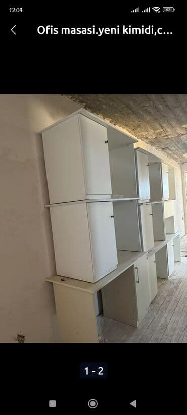 Офисные шкафы: Ağ rəngdə, qapılı ofis dolabı. Ofisdə sənədləri və digər əşyaları — 1