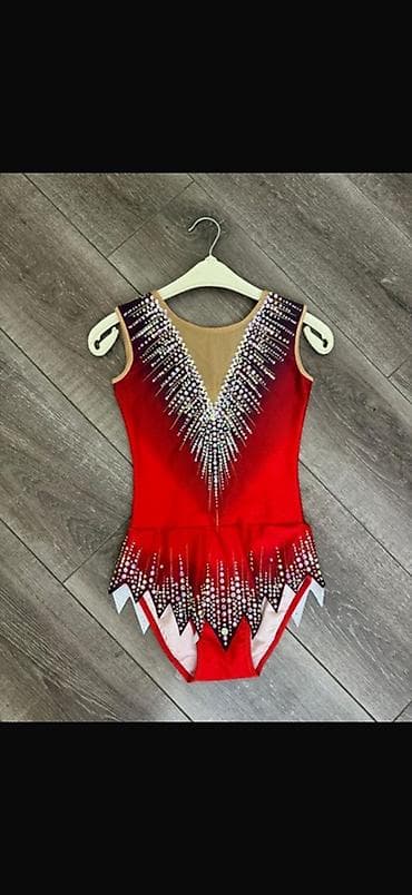 Праздничные костюмы: Bədii gimnastika üçün səhnə geyimləri – zərif dizaynlı, daşlı və — 3