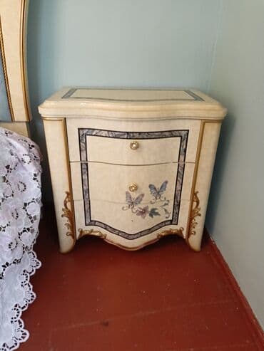 vasminka şekilleri: İkinəfərlik çarpayı, Komod, Termo, 2 tumba, Malayziya, İşlənmiş — 5