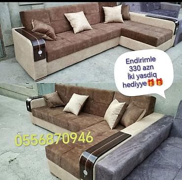 divan balaca: Künc divan, Qonaq otağı üçün, Parça, Bazasız, Açılan, Kitab — 3