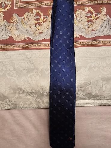 Tünd göy rəngli kişilər üçün qalstuk - Klassik genişlikdə, formal və