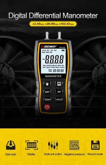 şarj cihazı: Diferensial təzyiqölçən. Model: SNDWAY SW-512 C - Ətraf mühitin — 5