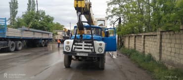 f30 led fara: Kranlı yük maşını – ZIL şassi üzərində quraşdırılmış sarı oxlu — 2