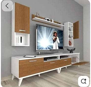 setin parca: Yeni, Düz TV altlığı, Polkalı, Laminat — 1