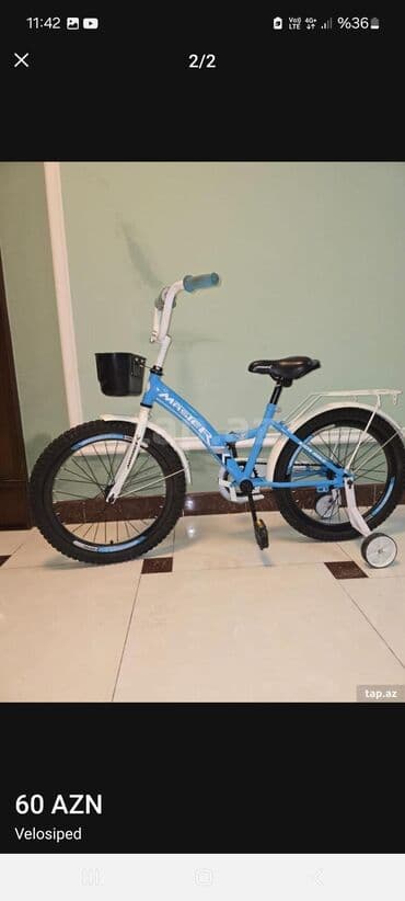 İki təkərli Uşaq velosipedi 18" lalafo.az -da İki təkərli Uşaq velosipedi 18"