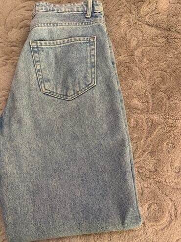 cins şalvar modelleri 2020: Mavi rəngli klassik cins şalvar - Açıq mavi (light wash) denim - — 2