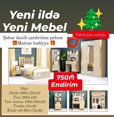 шкаф бар: Yeni il kolleksiyası – yataq otağı mebel dəsti Paketdə: - Dolab — 1