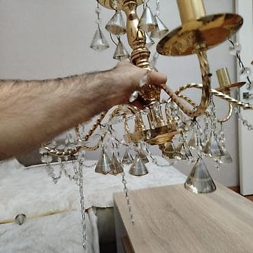 Бра, настенные светильники: Люстра, 6 ламп, Металл — 2