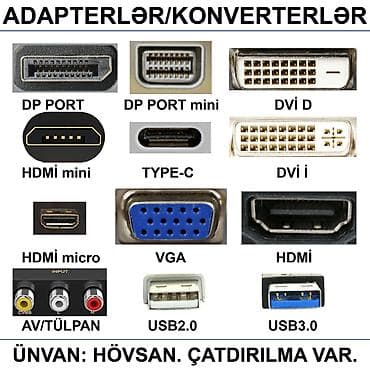 Adapterlər/Konverterlər (Çeviricilər) 📍Ünvan: Bakı şəh, Suraxanı ray