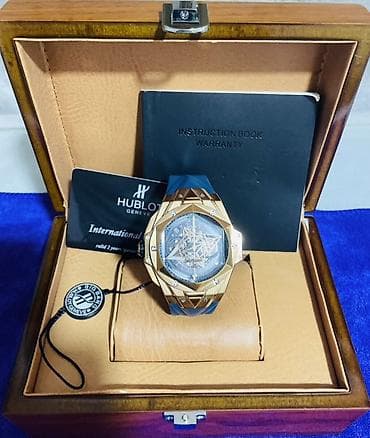 original saatlar: Qol saatı, Hublot, rəng - Qızılı — 3