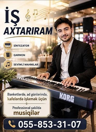 sintezatorlar: Peşəkar musiqi xidməti. Öz zakaz qarmonum var.Vağzalıya istəyənlər — 1