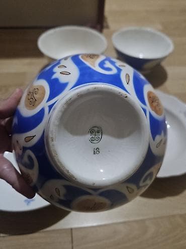 cox gozel sekiller: Qədimi porselen qab dəsti birlidke 10 man - 5 ədəd müxtəlif ölçülü — 2