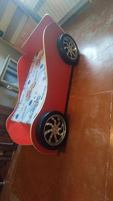 matras ucuz: Uşaq üçün maşın formalı çarpayı istifade olunub am hec bir problemi — 2