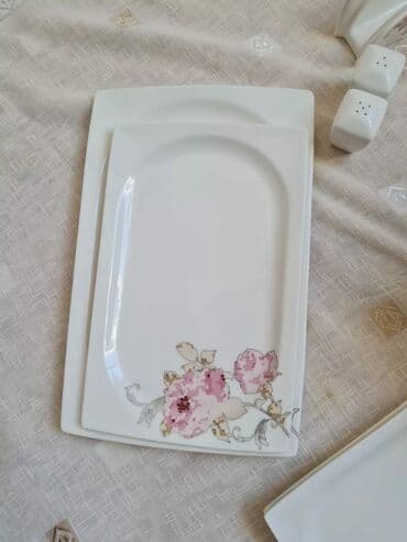 set qablari: Nahar dəsti, rəng - Ağ, Farfor, 6 nəfərlik, Türkiyə — 3