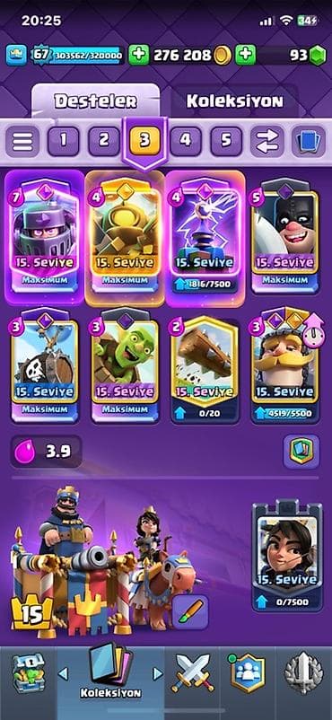 top messi: Clash Royale hesabı – güclü kolleksiya və yüksək göstəricilər - Kral — 3