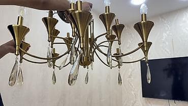 lyustr: Çılçıraq, 10 və daha çox lampa, Metal — 2