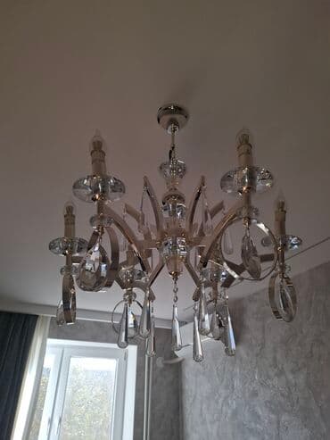 Pərdə və jalüzlər: Led Çılçıraq, 6 lampa, Metal — 3