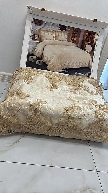örtü: Yataq üçün rəng - Bej Yataq örtüyü — 2