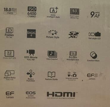 naviqator baki: CANON EOS 600D EF-S 18-55 |||KIT 18 mln piksel. Ev üçün alınıb. Demək — 6