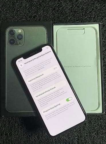iphone 7 telefon: IPhone 11 Pro, 256 GB, Matte Midnight Green, Zəmanət, Simsiz şarj, Face ID — 6