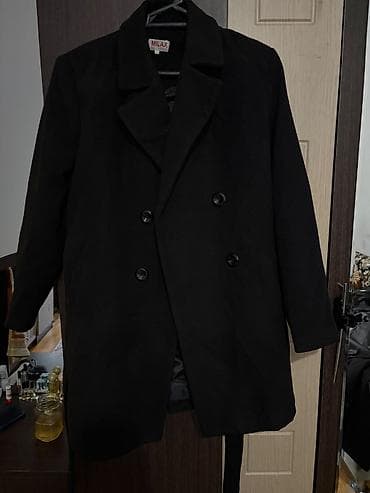 paltolar: MILAX qadın palto - Rəng: qara - Model: ikiqat düyməli — 1