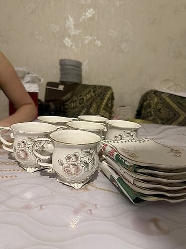 cay: Çay dəsti, rəng - Ağ, Farfor, 6 nəfərlik — 2