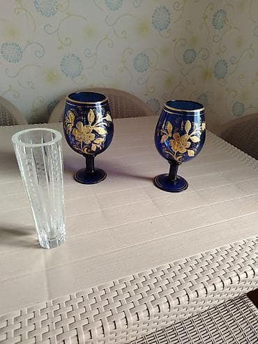 su dasi: Qədəhlər, rəng - Göy, Şüşə, 500 ml — 1