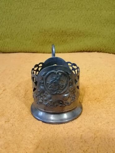 atatürk çiçeyi: Məhsul: 3 ədəd metal stəkanaltı (çay stəkan tutacağı) kolleksiyası — 4