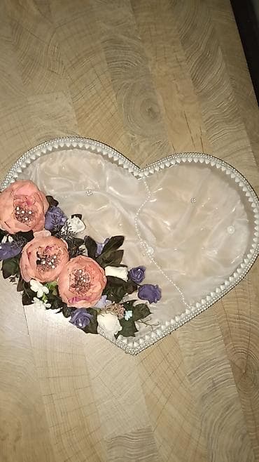 Toy paltarları: Dekorativ ürək formalı xonça/tray - Forma: ikiqat ürək konturlu - — 1