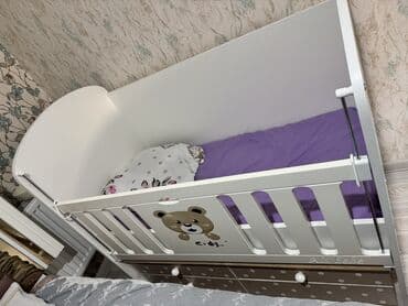 yun doşək: Oğlan və qız üçün, İşlənmiş, Dördbucaq, Beşik, Dəstsiz, Matras ilə, Yellənmə mexanizmsiz — 1