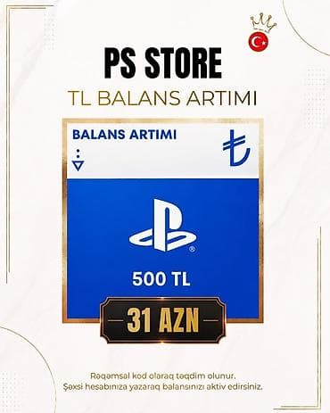 PS Store – TL balans artırma xidməti Türkiyə regionu üçün PlayStation — 2