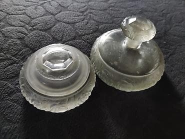Şüşə ətir şüşələri dəsti (2 ədəd) - Material: qalın, buzlu şüşə - — 2