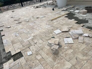 travertin: Travertin tebii das antibakterial fasad heyet üçün döseme pilleken — 4