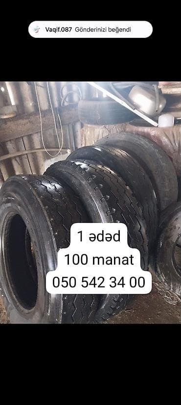 maşın çexollari: Məhsul: Yük avtomobili təkərləri (kamera­sız) - Ölçü: 280 - Tip: Bez — 1