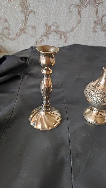Подсвечники: Məhsul: Pirinçdən dekorativ dəst Latun əlvan metal Təsvir: - 3 — 3