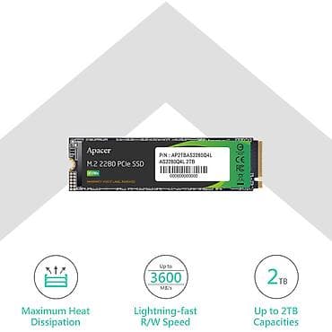 sert disk: Apacer AS2280Q4L M.2 2280 PCIe NVMe SSD – 512GB Form‑faktor: M.2 — 1