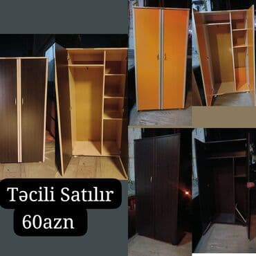 İşlənmiş, Açılan, 2 qapılı Düz dolab, Dolab-asılqan